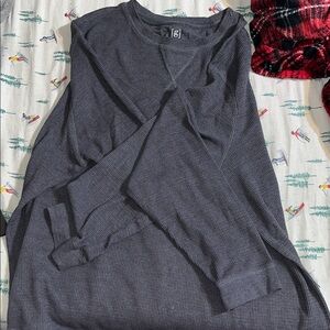 Gray Long Sleeve Top